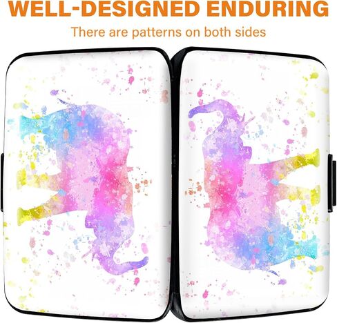 Credit Cards Holder, RFID Aluminum Blocking Slim for Man Women, Hard Card Case Business Card with Multiple patterns（B-6 in Saudi Arabia