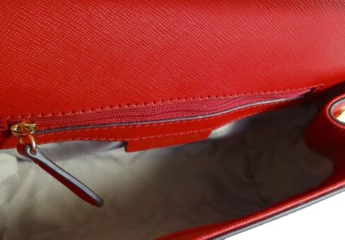 مجموعة مايكل كورس من جلد سافيانو قرمزي Jet Set Ava Extra Small XS Crossbody in Kuwait