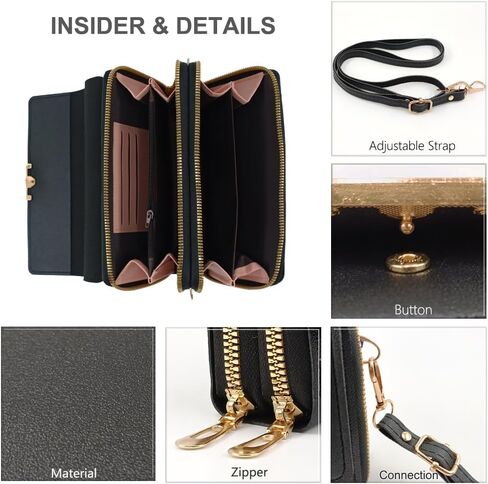 PORT&LOTUS Crossbody Handbag for Women PU Leather Bag in Saudi Arabia