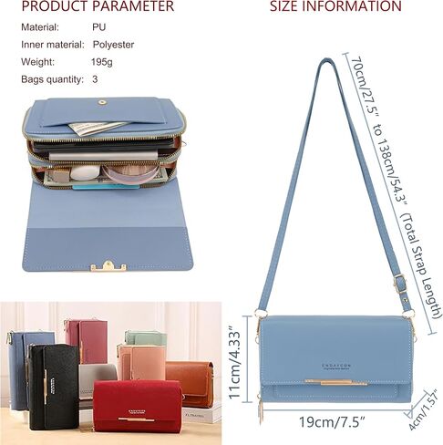 PORT&LOTUS Crossbody Handbag for Women PU Leather Bag in Saudi Arabia