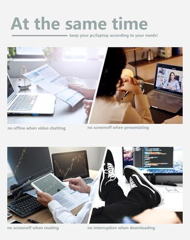 Geyes Mouse Jiggler Undetectable,Mouse Mover Device Has Two Swing Modes Jiggle and Multi-Track,Keeps for MacBook Computer Laptop Awake, Driver-Free, Plug-Play，with Switch,Metal Black in Saudi Arabia