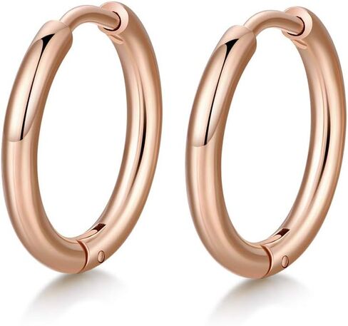 Stainless Steel Small Huggie Hoop Earrings for Women Men Cartilage Hoop Earring, 6-12mm Diameter in Kuwait