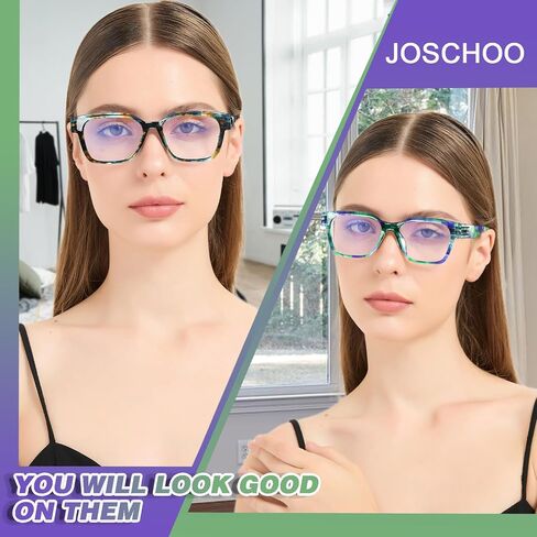 JOSCHOO 5 Pack Reading Glasses for Women Blue Light Blocking Glasses Filter UV Square Readers Glasses for Men and Women in Saudi Arabia