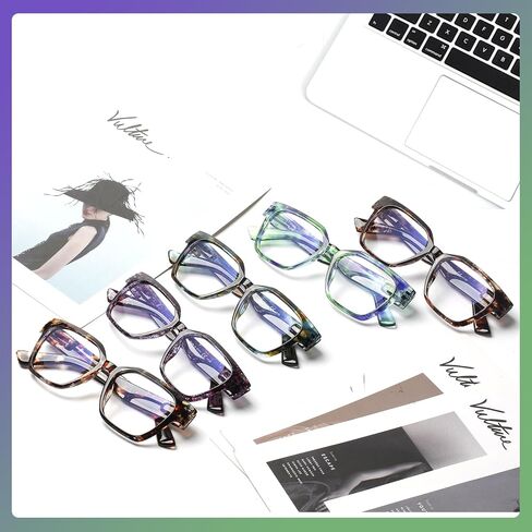 JOSCHOO 5 Pack Reading Glasses for Women Blue Light Blocking Glasses Filter UV Square Readers Glasses for Men and Women in Saudi Arabia