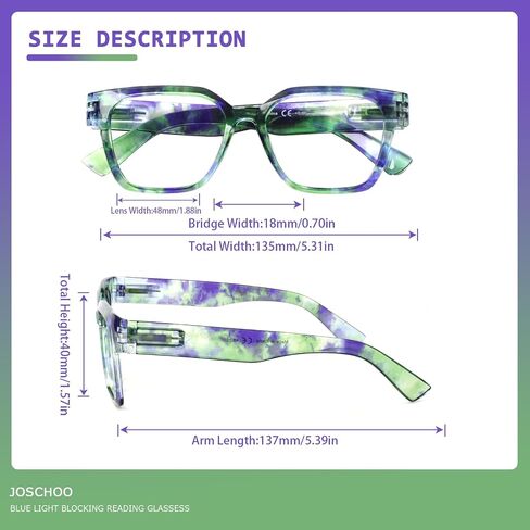 JOSCHOO 5 Pack Reading Glasses for Women Blue Light Blocking Glasses Filter UV Square Readers Glasses for Men and Women in Saudi Arabia