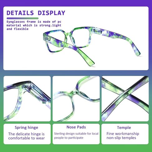 JOSCHOO 5 Pack Reading Glasses for Women Blue Light Blocking Glasses Filter UV Square Readers Glasses for Men and Women in Saudi Arabia