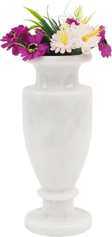 Radicaln Marble Flower Vase 10" Inches Black Handmade Tall Vase for Coffee Tables & Bookshelf - Marble Vase for Living Room & Home Décor - Flower Vase for Dining Table Centerpiece in Kuwait