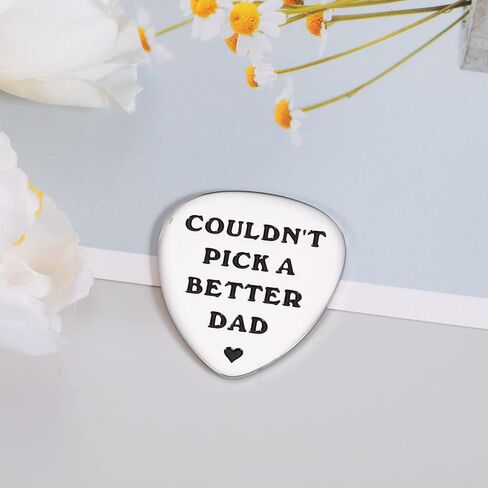 Stocking Stufer Dad Gifts Guitar Picks from Daughter Son Couldn't Pick A Better Dad Guitar Pick Birthday Fathers Day Thanksgiving GIF for Musician Guitar Player Anniversary GIF for Husband from Wife in Saudi Arabia