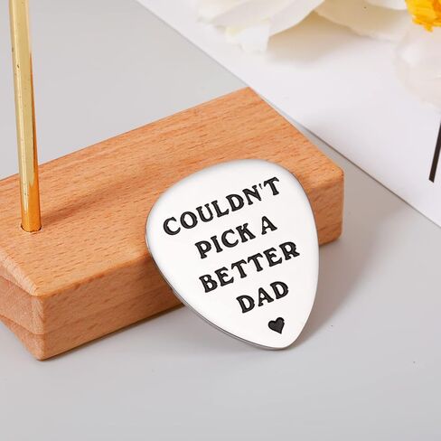 Stocking Stufer Dad Gifts Guitar Picks from Daughter Son Couldn't Pick A Better Dad Guitar Pick Birthday Fathers Day Thanksgiving GIF for Musician Guitar Player Anniversary GIF for Husband from Wife in Saudi Arabia