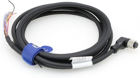 كاميرا Eonvic Cognex كابل إدخال/إخراج الطاقة 24 فولت CCB-PWRIO الزاوية اليمنى M12 12 دبوس أنثى رمز لفتح أجهزة الاستشعار البصرية من سلسلة 2000 في البصر 7000 8000 (2M) in Kuwait