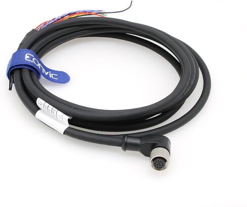 كاميرا Eonvic Cognex كابل إدخال/إخراج الطاقة 24 فولت CCB-PWRIO الزاوية اليمنى M12 12 دبوس أنثى رمز لفتح أجهزة الاستشعار البصرية من سلسلة 2000 في البصر 7000 8000 (2M) in Kuwait