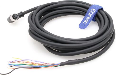 كاميرا Eonvic Cognex كابل إدخال/إخراج الطاقة 24 فولت CCB-PWRIO الزاوية اليمنى M12 12 دبوس أنثى رمز لفتح أجهزة الاستشعار البصرية من سلسلة 2000 في البصر 7000 8000 (2M) in Kuwait