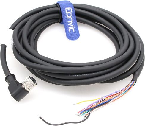 كاميرا Eonvic Cognex كابل إدخال/إخراج الطاقة 24 فولت CCB-PWRIO الزاوية اليمنى M12 12 دبوس أنثى رمز لفتح أجهزة الاستشعار البصرية من سلسلة 2000 في البصر 7000 8000 (2M) in Kuwait