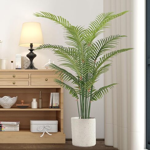 6ft Tall Fake Palm Tree,Artificial Palm Trees Indoor,Modern Decoration Artificial Palm Tree with 15 Trunks in Saudi Arabia