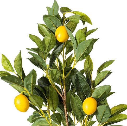 Vickerman Everyday 28" Artificial Potted Lemon Tree - Lifelike Home Or Office Decor - Premium Faux Potted Tree with Real Touch Leaves - Maintenance Free in Saudi Arabia