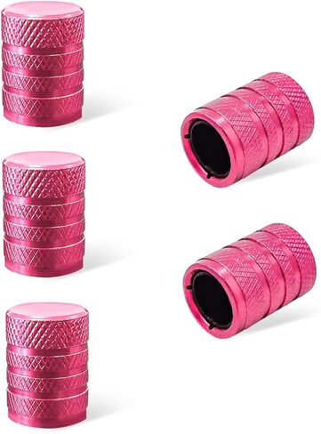 5 PCS Car Tire Valve Stem Caps, Aluminum Auto Wheel Stem Cover with O Seal, Corrosion Resistant Vehicle Tire Air Caps for Truck Motorcycle Bike, Universal Car Accessories (Black) in Saudi Arabia