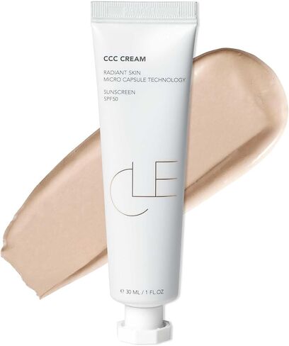CLE Cosmetics CCC Cream (Neutral Fair 101 / SPF 50) - Color Correcting CC Cream with Sunscreen - Lightweight, Hydrating, Light to Medium Coverage Foundation - BB & CC Cream Hybrid - 1 fl oz in Kuwait