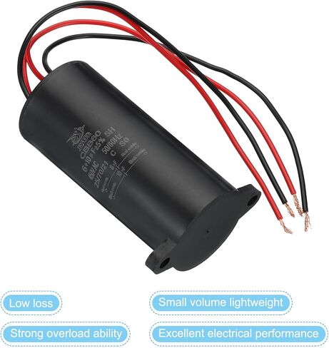 PATIKIL 10+6uf CBB60 Run Capacitor, Dual Run Start AC 450V 4 Wires 50/60Hz Plastic Shell with Screw Fixed Base 95 x 63mm for Washing Machine Motor Star in Saudi Arabia