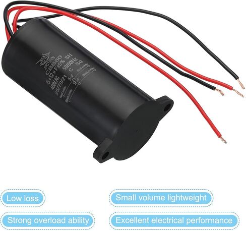 PATIKIL 10+6uf CBB60 Run Capacitor, Dual Run Start AC 450V 4 Wires 50/60Hz Plastic Shell with Screw Fixed Base 95 x 63mm for Washing Machine Motor Star in Saudi Arabia