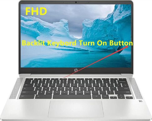 HP Newest Chromebook Laptop • 14 Inch Display • Intel Celeron N4120 Processor • 8GB RAM • 128GB eMMC • Intel UHD Graphics 600 • WiFi • Bluetooth • Backlit Keyboard • Chrome OS • Modern Gray (Renewed) in Saudi Arabia