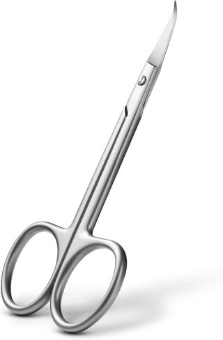 BEZOX Precision Curved Tip Cuticle Scissors - Russian Style Sharp Nail Dead Skin and Hangnail Scissor, Professional Cuticle Trimmer with Sharp, Thin Blade - Ideal for Right & Left-Handed Use in Saudi Arabia