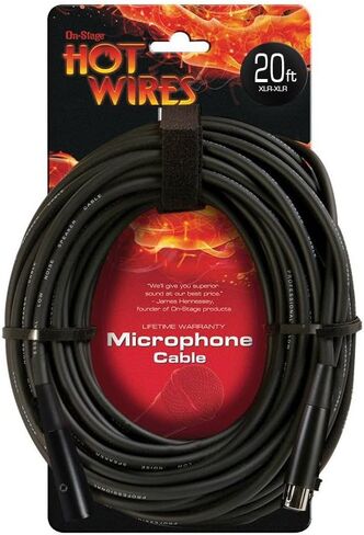 كابل ميكروفون XLR من On-Stage Hot Wires، بطول 20 قدمًا in Saudi Arabia