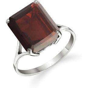 Galaxy Gold GG 14k White Gold Ring with Natural Octagon-shaped Garnet in Kuwait