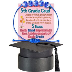 Graduation Gifts for Her Him Bracelets Graduation Card Congratulations Gifts Graduates Graduation Gift Grad Cards Cap Box Graduate Graduating Daughter Son Graduation String Beads Bracelet Jewelry Ideas