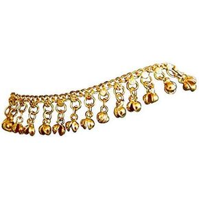 Uma Indian Traditional Belly Dance Ghungroo Brass Anklet, No Color, Size No Size
