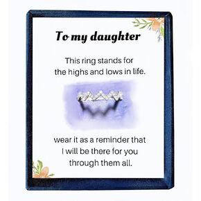 Coco Jewelry To My Daughter/Daughter-in-law HIGHS AND LOWS Inspirational Sterling Silver Rings Size 5-10 With Ring Box and Poem in Kuwait