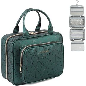 Luxtude Large Hanging Toiletry Bag for Women, Travel Toiletry Bag with Hanging Hook, Waterproof Cosmetic Makeup Organizer for Bathroom Shower Accessories etc.