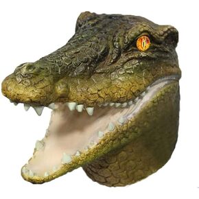 قناع تمساح على شكل حيوان من اللاتكس، زي تنكري للهالوين لحفلات الكبار بتصميم حيوان الزواحف in Kuwait