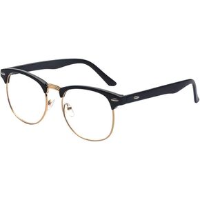 Outray Vintage Retro Classic Half Frame Horn Rimmed Clear Lens Glasses