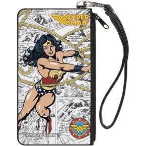 Buckle-Down Buckle-Down Zip Wallet Wonder Woman Large Accessory, Wonder Woman, 8" x 5"