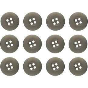 ButtonMode Military Spec Army Buttons BDU ACU OCP GI LE Police Tactical Cadet Uniform Button Set includes 1-Dozen Buttons Measuring 19mm (3/4 Inch), Black, 12-Buttons