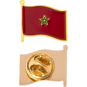 Morocco Lapel Pin Country Enamel Made of Metal Souvenir Hat Men Women Patriotic (Waving Flag Lapel Pin)