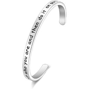 MYOSPARK Figure Out Who You are and Do It On Purpose Inspirational Keychain Country Music Inspired Jewelry Feminist Gift