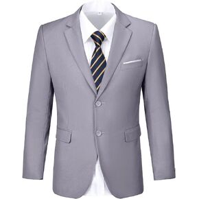 Men Suit Jacket Casual Blazer Slim Fit Sports Coat Two Button Solid Lightweight Formal Tuxedo