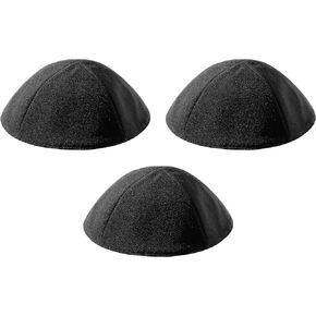 2-Pack Terylene 4-Part Yarmulke with Rim (Sizes 3-9)