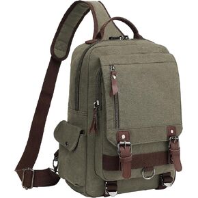 BASICPOWER Messenger Bag Canvas Sling Crossbody Backpack Laptop Casual Travel for Men Women in Kuwait
