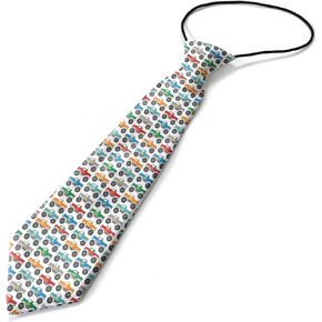 Toddler Size ( Monster Trucks ) Pre-Tied Adjustable Novelty Necktie, Fashion Conversational Neck Strap Ties for Boys and Children, for Wedding Parties Events