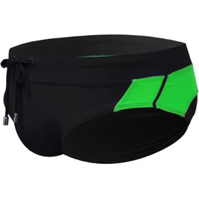 Top Spot Apparel Men's Racing Stripe Swim Briefs