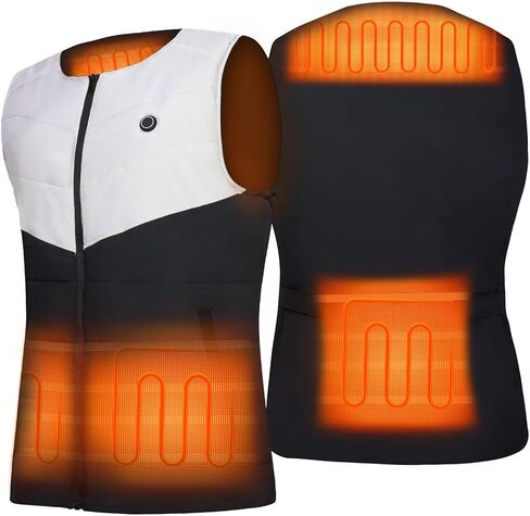 اس توب سترة تدفئة USB للرجال والنساء، سترة حرارية كهربائية مع 4 مناطق تسخين و3 مستويات للتدفئة، ملابس تدفئة خفيفة الوزن قابلة لاعادة الشحن، صدرية دافئة للتزلج في الهواء الطلق والمشي لمسافات طويلة وصيد in Kuwait