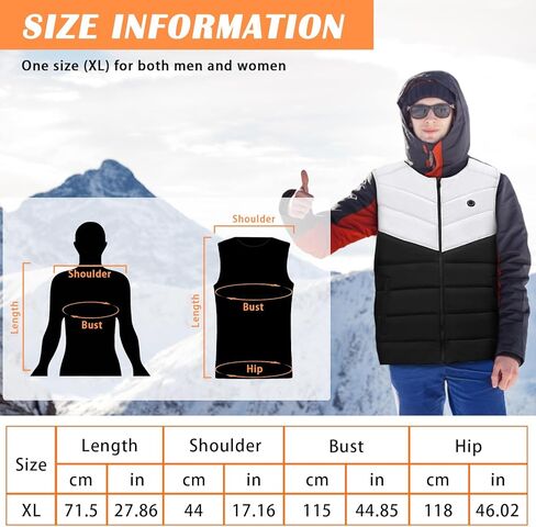 اس توب سترة تدفئة USB للرجال والنساء، سترة حرارية كهربائية مع 4 مناطق تسخين و3 مستويات للتدفئة، ملابس تدفئة خفيفة الوزن قابلة لاعادة الشحن، صدرية دافئة للتزلج في الهواء الطلق والمشي لمسافات طويلة وصيد in Kuwait