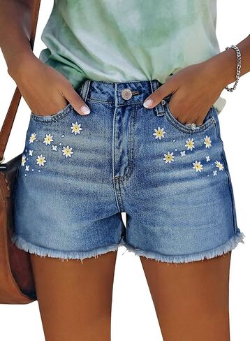 StunShow Women's Denim Shorts Mid Waist Jean Short in Saudi Arabia