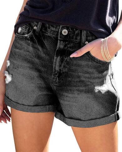 StunShow Women's Denim Shorts Mid Waist Jean Short in Saudi Arabia
