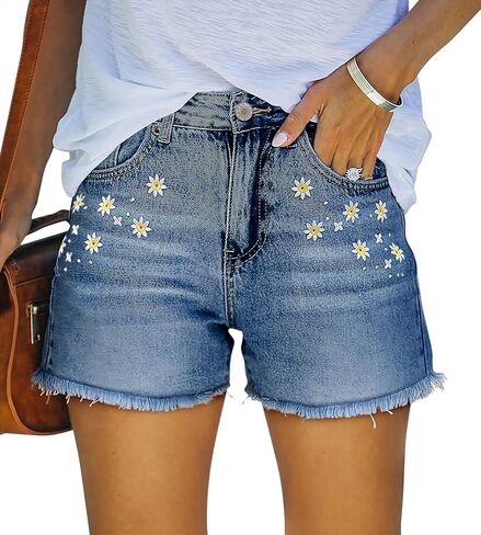 StunShow Women's Denim Shorts Mid Waist Jean Short in Saudi Arabia