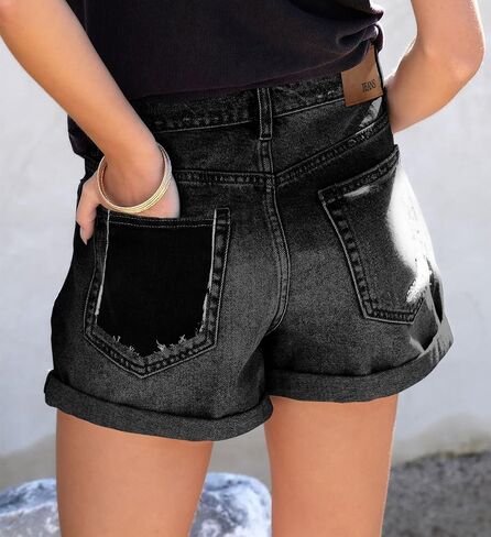 StunShow Women's Denim Shorts Mid Waist Jean Short in Saudi Arabia