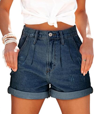 StunShow Women's Denim Shorts Mid Waist Jean Short in Saudi Arabia