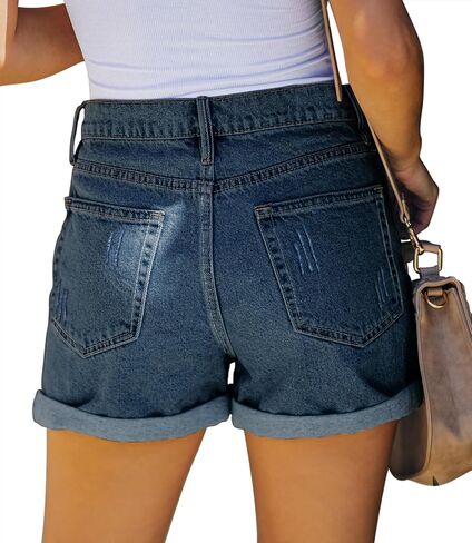StunShow Women's Denim Shorts Mid Waist Jean Short in Saudi Arabia